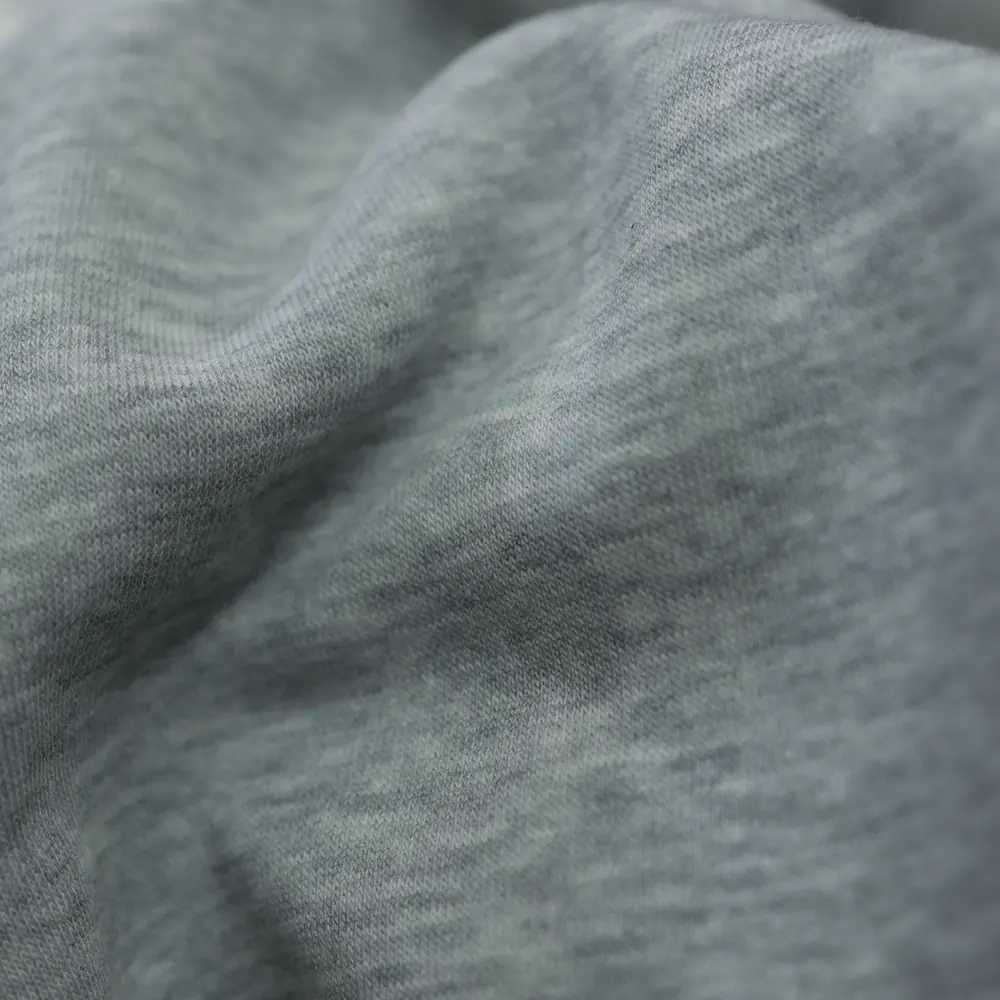 Brushed Fleece in Heather Grey